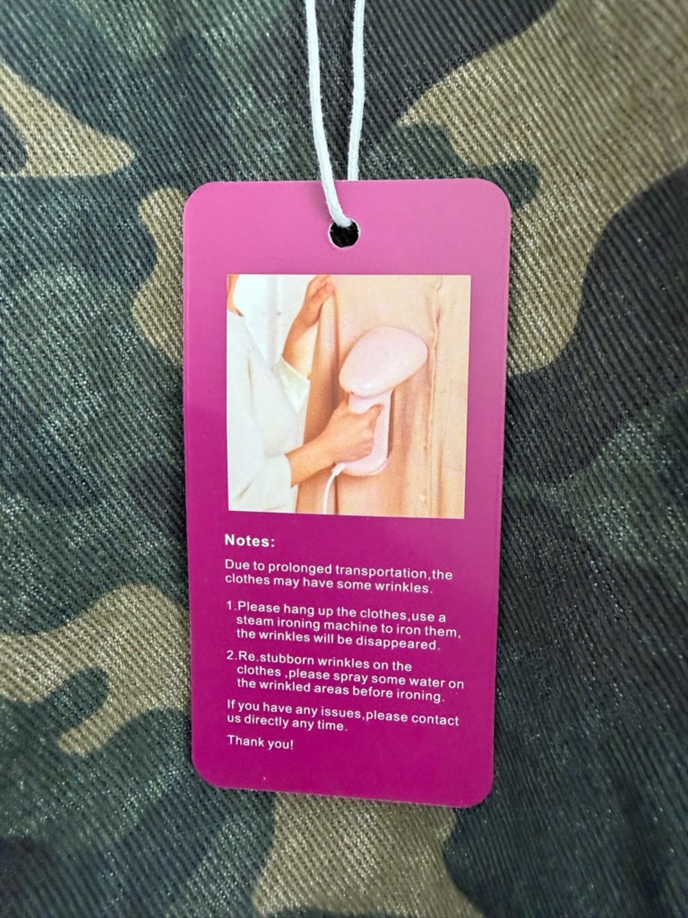 Wide Leg Cargo Pants in Green Camo - Picture 3 of 5